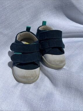 Ten Little First Walker Dark Blue Double-Strap Shoes